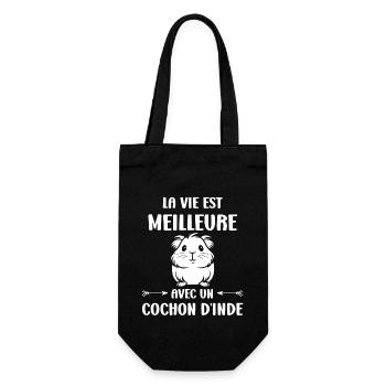 Humour cochon d'ine - Sac à bouteille - noir - Devant