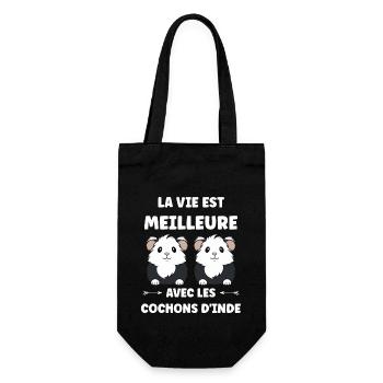Humour cochon d'ine - Sac à bouteille - noir - Devant