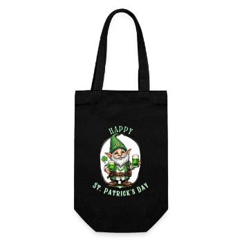 St. Patrick's Day Leprechaun I Green Beer I - Gift Bag for Bottles - black - Front