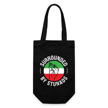 Signe de la main italienne entouré de stunas - Sac à bouteille - noir - Devant