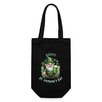 St. Patrick's Day Leprechaun I Green Beer I - Gift Bag for Bottles - black - Front