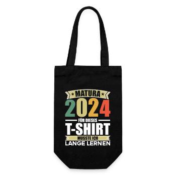 Matura Junge Mädchen Damen und Herren Matura 2024 - Geschenkbeutel für Flaschen - Schwarz - Vorne