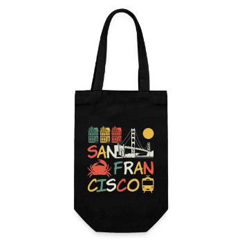 Souvenir de San Francisco en Californie - Sac à bouteille - noir - Devant