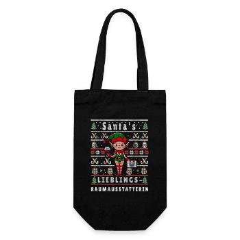 Ugly Christmas SANTA'S FAVORITE INTERIOR DECORATOR - Gift Bag for Bottles - black - Front