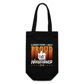 Tourneur sur bois Une histoire courte Je suis un fier menuisier - Sac à bouteille - noir - Devant