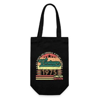 Cadeau d’anniversaire Retro 1975. Vintage 1975. - Sac à bouteille - noir - Devant