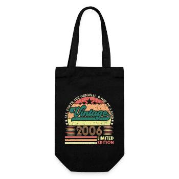 Retro 2006 Geburtstagsgeschenk. Jahrgang 2006. - Geschenkbeutel für Flaschen - Schwarz - Vorne