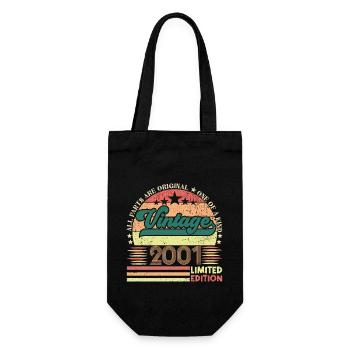 Cadeau d’anniversaire Retro 2001. Vintage 2001. - Sac à bouteille - noir - Devant