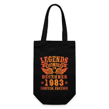 Legends were born in Dezember 1983 Geburtstag - Geschenkbeutel für Flaschen - Schwarz - Vorne