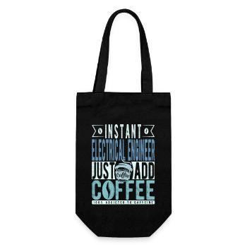 Instant Electrical Engineer Just Add Coffee - Gift Bag for Bottles - black - Front
