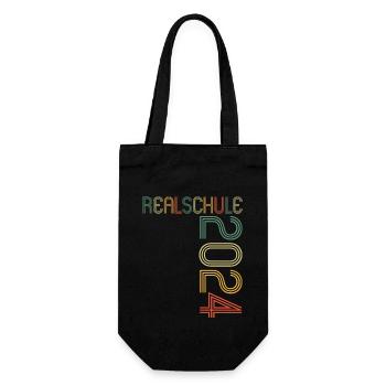 Realschule Junge Mädchen Realschule 2024 - Geschenkbeutel für Flaschen - Schwarz - Vorne