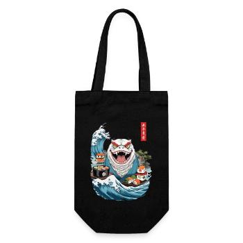 Japon Sushi Ukiyo-E Yokai Monster Streetwear Art - Sac à bouteille - noir - Devant
