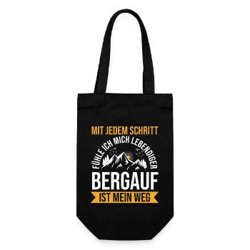 Mountaineer, Hiking, Hiker, Climbing, Mountaineering - Gift Bag for Bottles - black - Front
