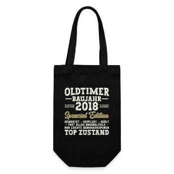 Original 2018 Vintage - 2018 Birthday Gift - Gift Bag for Bottles - black - Front