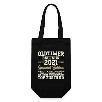 2021 Original 2021 Vintage Vintage Retro anniversa - Gift Bag for Bottles - black - Front