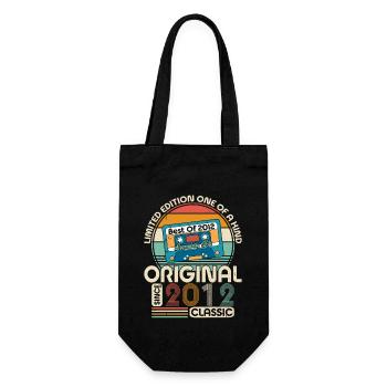 Vintage 2012 aged to perfection - Gift Bag for Bottles - black - Front