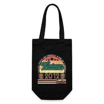 Cadeau d’anniversaire Retro 2012. Vintage 2012. - Sac à bouteille - noir - Devant