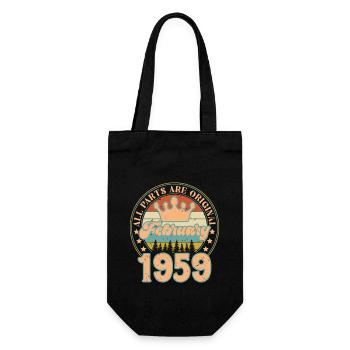 Février 1959. Cadeau d’anniversaire février 1959. - Sac à bouteille - noir - Devant