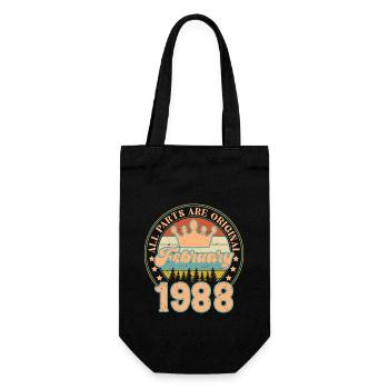 Février 1988. Cadeau d’anniversaire février 1988. - Sac à bouteille - noir - Devant