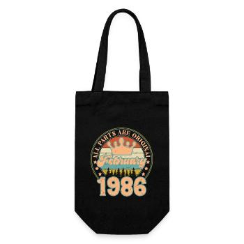 Février 1986. Cadeau d’anniversaire février 1986. - Sac à bouteille - noir - Devant