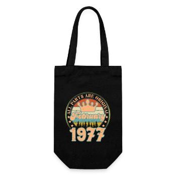 Février 1977. Cadeau d’anniversaire février 1977. - Sac à bouteille - noir - Devant
