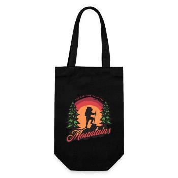 Hiking In The Mountains Outdoor Adventure - Gift Bag for Bottles - black - Front