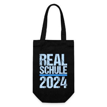 Realschule Junge Mädchen Realschule 2024 - Geschenkbeutel für Flaschen - Schwarz - Vorne