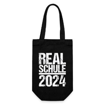 Realschule Junge Mädchen Realschule 2024 - Geschenkbeutel für Flaschen - Schwarz - Vorne