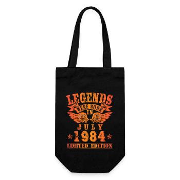 Legends were born in July 1984 Birthday - Gift Bag for Bottles - black - Front