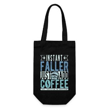 Instant Faller Einfach Kaffee hinzufügen - Geschenkbeutel für Flaschen - Schwarz - Vorne