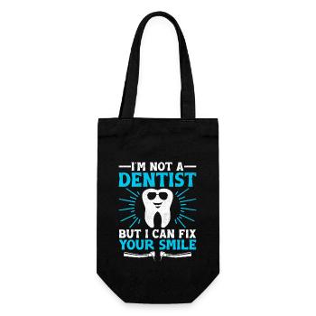 Je ne suis pas dentiste, mais je peux réparer votre sourire Dentiste - Sac à bouteille - noir - Devant