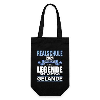 Realschule Junge Mädchen Realschule 2024 - Geschenkbeutel für Flaschen - Schwarz - Vorne