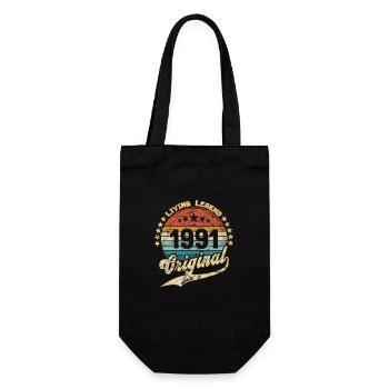 1991 Geburtstag Living Legend Original - Geschenkbeutel für Flaschen - Schwarz - Vorne