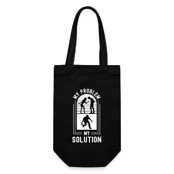 Bocce Ball Player My Problem My Pictogram Dad Mom - Gift Bag for Bottles - black - Front