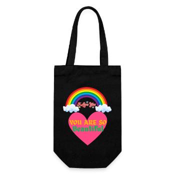 You Are So Beautiful - Gift Bag for Bottles - black - Front