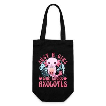 Juste une fille qui aime les axolotls - Sac à bouteille - noir - Devant