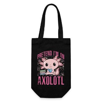 Pretend I'm an Axolotl - Gift Bag for Bottles - black - Front