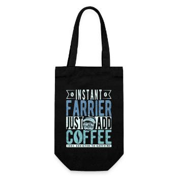 Instant-Hufschmied einfach Kaffee hinzufügen - Geschenkbeutel für Flaschen - Schwarz - Vorne