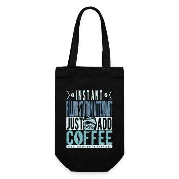Instant-Tankwart einfach Kaffee hinzufügen - Geschenkbeutel für Flaschen - Schwarz - Vorne