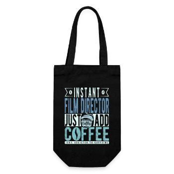Instant Film Director Fügen Sie einfach Kaffee hinzu - Geschenkbeutel für Flaschen - Schwarz - Vorne