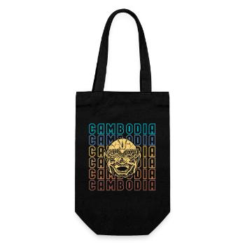 Cambodia Asia Kampuchea Travel Holidays - Gift Bag for Bottles - black - Front
