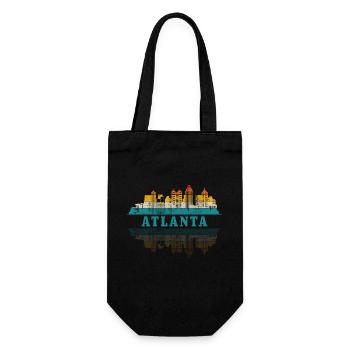 Atlanta Georgia - Geschenkbeutel für Flaschen - Schwarz - Vorne