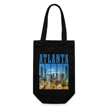 Atlanta Georgia - Geschenkbeutel für Flaschen - Schwarz - Vorne