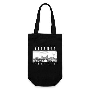 Atlanta Georgia - Geschenkbeutel für Flaschen - Schwarz - Vorne