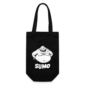 Big, thick sumo - Gift Bag for Bottles - black - Front