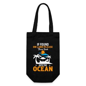 If Found On Land Please Throw Back Into The Ocean - Gift Bag for Bottles - black - Front