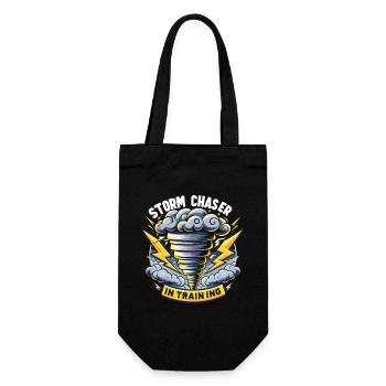 Meteorology children's tornado storm, The storm fan - Gift Bag for Bottles - black - Front