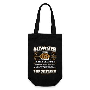 Oldtimer Baujahr 1994 Jahrgang Geburtstag Geschenk - Geschenkbeutel für Flaschen - Schwarz - Vorne