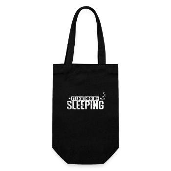 I'd rather be Sleeping Tired Night - Gift Bag for Bottles - black - Front