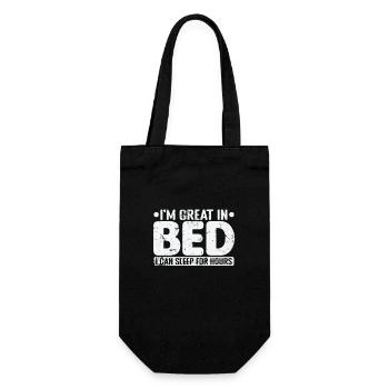 I'm great in Bed I can sleep for Hours Nacht - Gift Bag for Bottles - black - Front